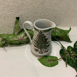 Christmas In The Park Porcelain China 8 oz Creamer Pitcher 4 1/2” G16